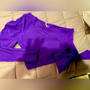 Free People Small Purple cropped one shoulder top